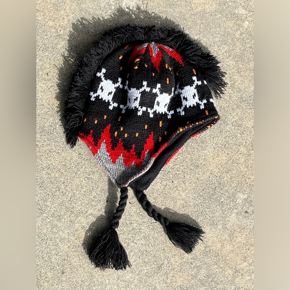 Mohawk Skull Winter Hat